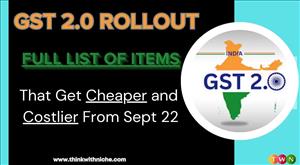 GST 2.0 Rollout Today: Full List of Items That Get Cheaper and Costlier From Sept 22
