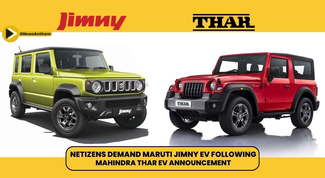 Netizens Demand Maruti Jimny EV After Mahindra Thar EV Announcement