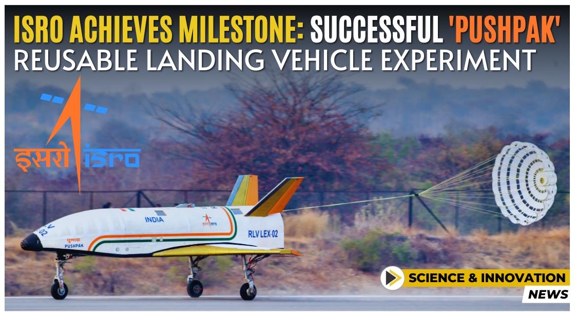 ISRO Achieves Milestone: Successful 'Pushpak' Reusable Landing Vehicle Experiment