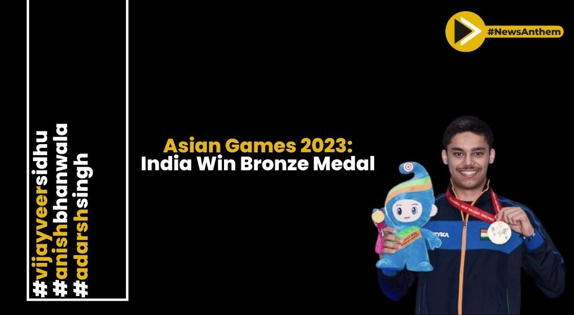 Asian Games 2023: India Secures Bronze Medal in Men's 25m Rapid Fire Pistol Team Event