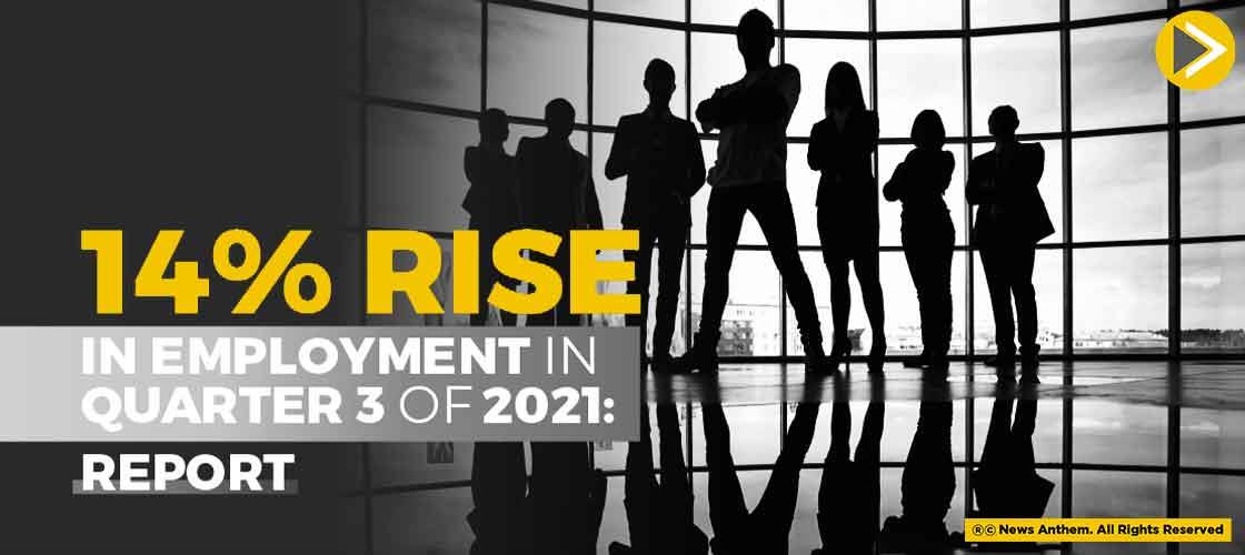 14% Rise In Employment In Quarter 3 Of 2021: Report
