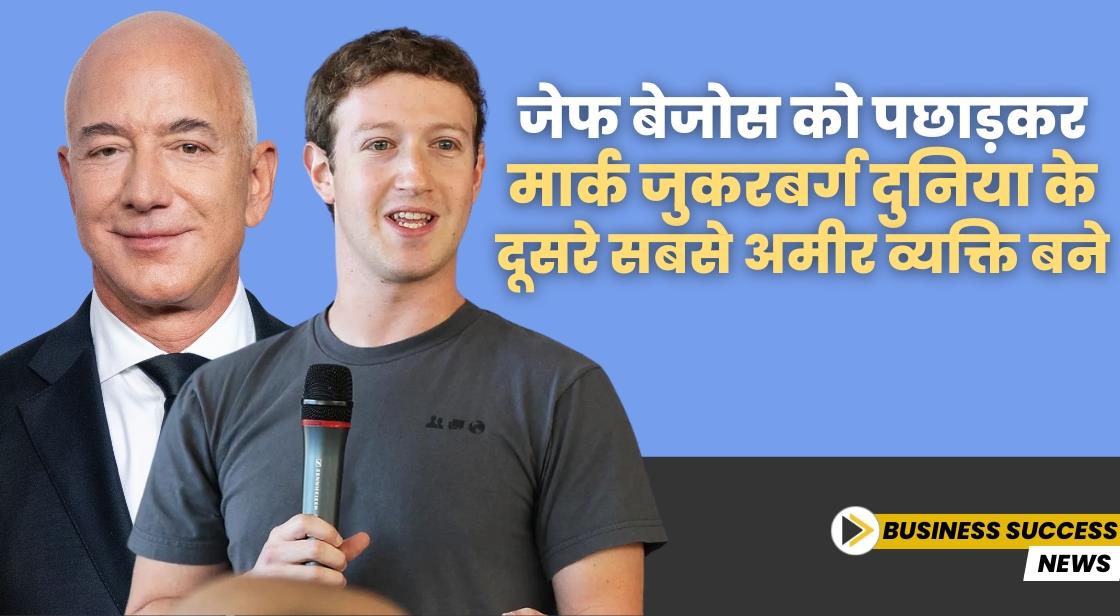 जेफ बेजोस को पछाड़कर मार्क जुकरबर्ग दुनिया के दूसरे सबसे अमीर व्यक्ति बने