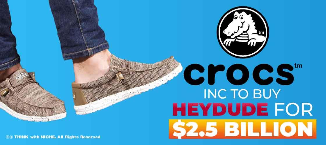 Crocs Inc to buy Heydude for $2.5 Billion