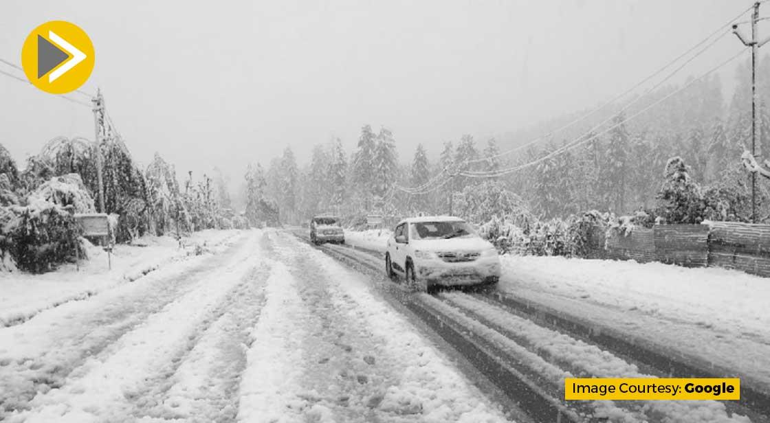 First Snow of Monsoon In Kashmir