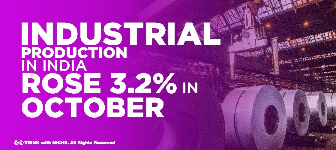 Industrial Production in India Rose 3.2% in October