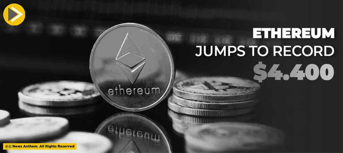 Ethereum Jumps to Record $4.400