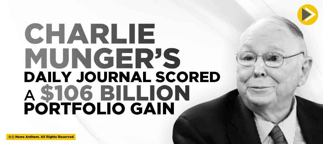 Charlie Munger’s Daily Journal scored a $106 billion portfolio gain