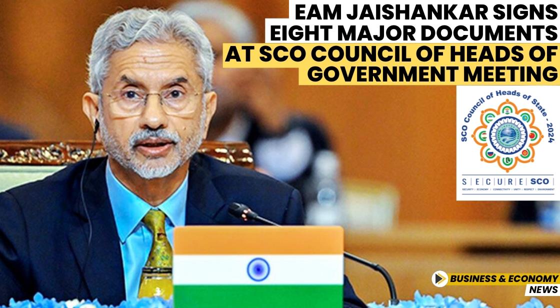 EAM Jaishankar Signs Eight Major Documents at SCO Council of Heads of Government Meeting