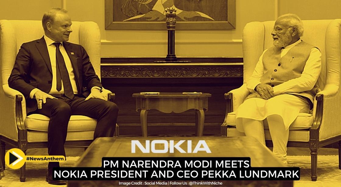 PM Narendra Modi Meets Nokia President And CEO Pekka Lundmark