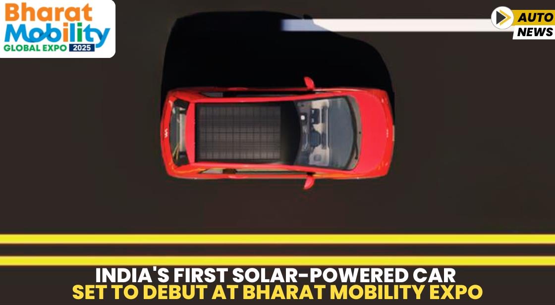 India's First Solar-Powered Car Set to Debut at Bharat Mobility Expo