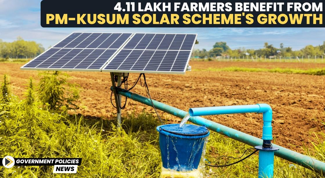 4.11 Lakh Farmers Benefit from PM-KUSUM Solar Scheme's Growth