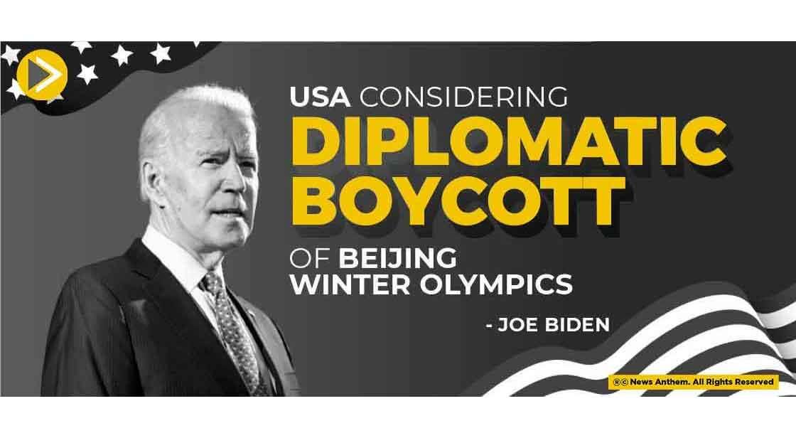 USA Considering Diplomatic Boycott of Beijing Winter Olympics: Joe Biden