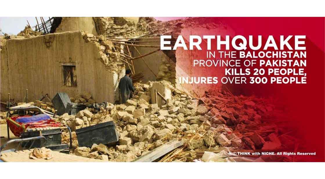 Earthquake in The Balochistan Province of Pakistan Kills 20 People Injures Over 300 People