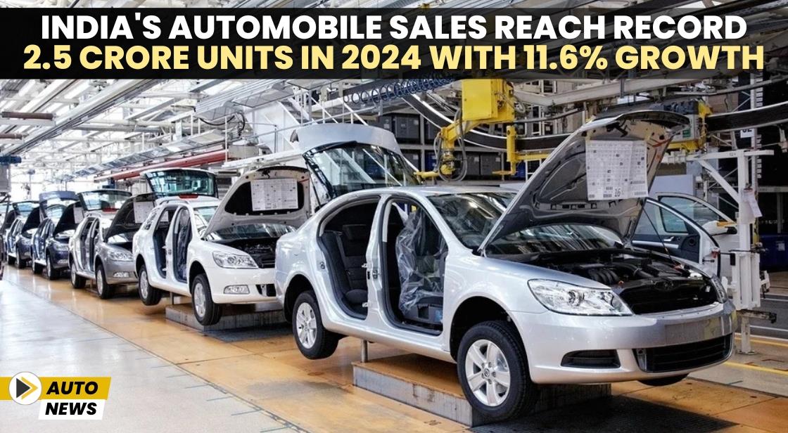 India's Automobile Sales Reach Record 2.5 Crore Units in 2024 with 11.6% Growth