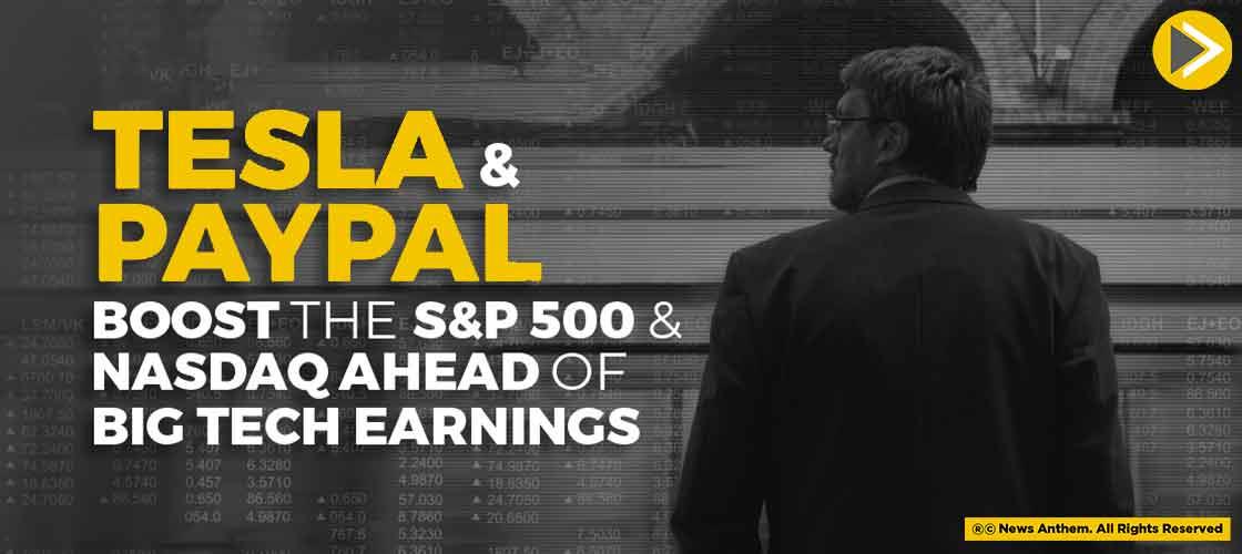 Tesla And Paypal Boost The S&P 500 And Nasdaq Ahead Of Big Tech Earnings