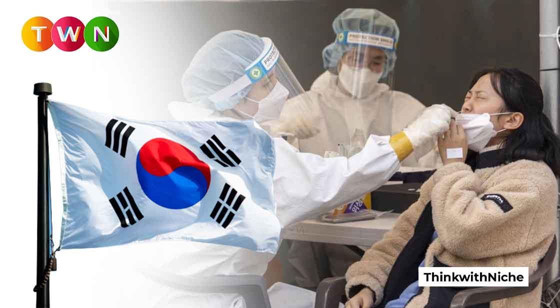 South Korea recorded 4 lakh Covid Cases.