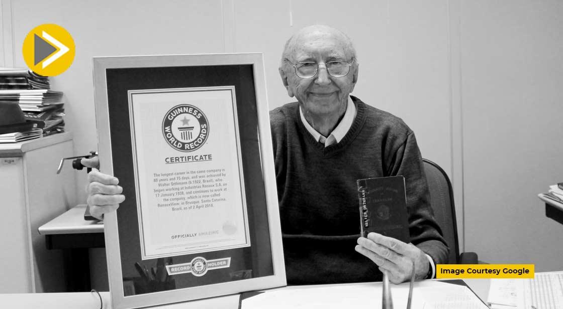 Walter Orthmann Sets Record for Staying at the Same Company For 84 Years