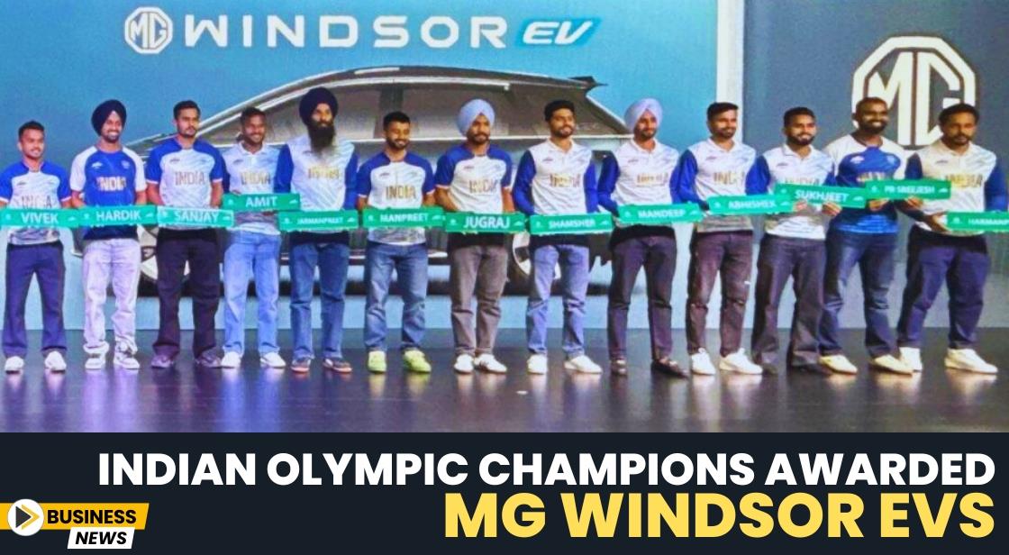 Indian Olympic Champions Awarded MG Windsor EVs