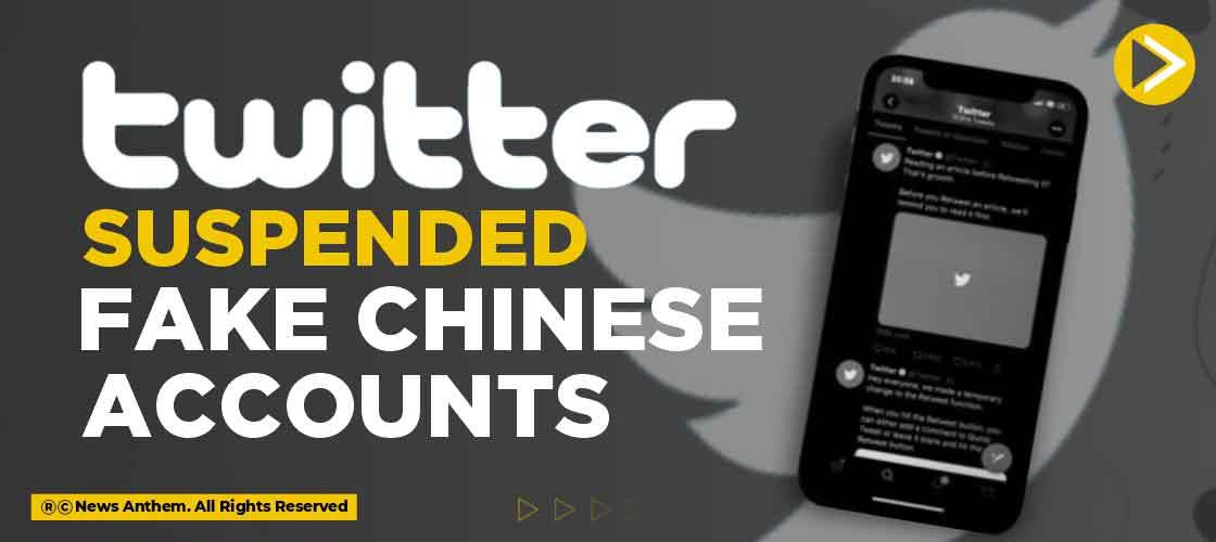 Twitter suspended fake Chinese accounts