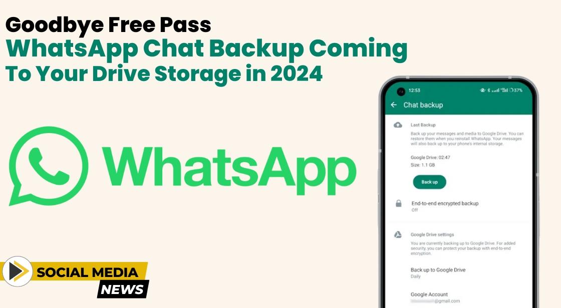 Goodbye Free Pass: WhatsApp Chat Backups Coming to Your GDrive Storage in 2024