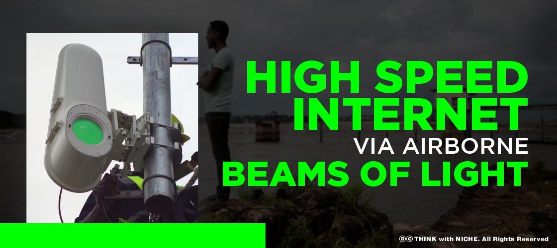High Speed Internet Via Airborne Beams Of Light