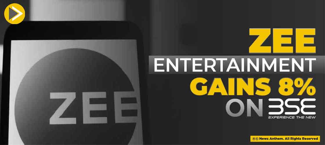 Zee Entertainment Gains 8% ON BSE