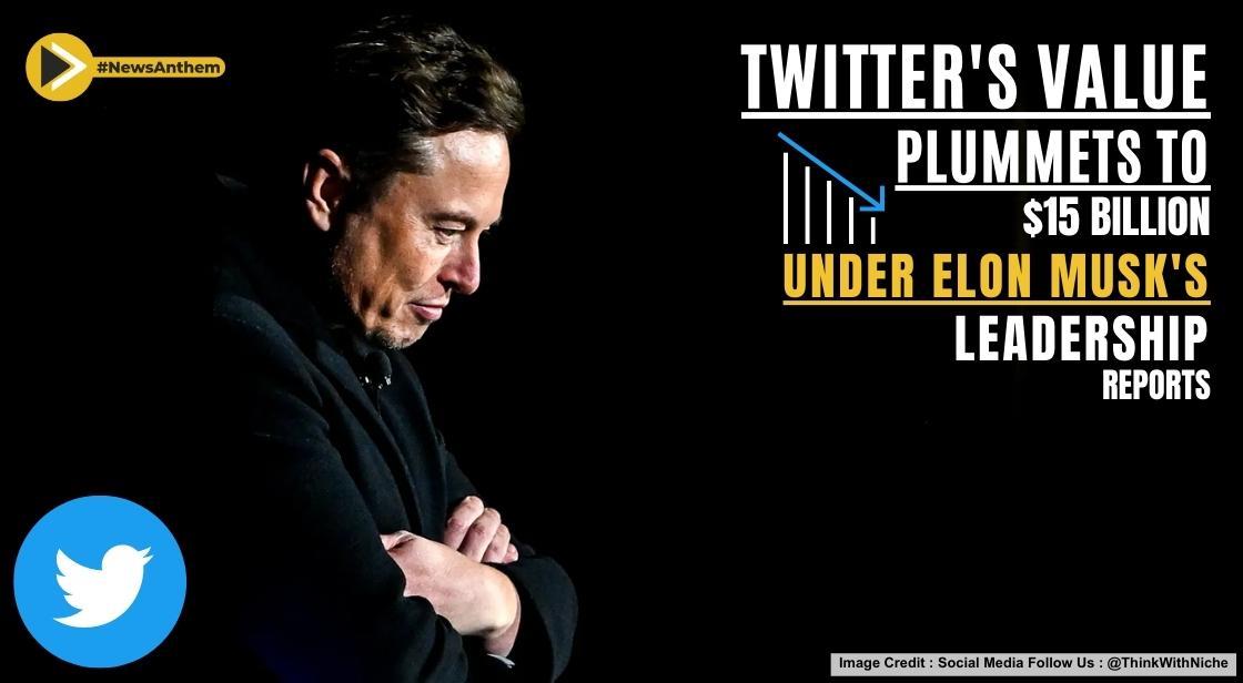 Twitter's Value Plummets to $15 Billion under Elon Musk's Leadership: Reports