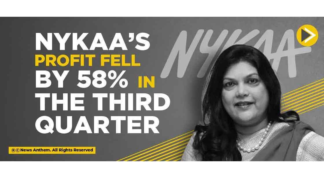 Nykaa’s profit fell by 58% in the third quarter