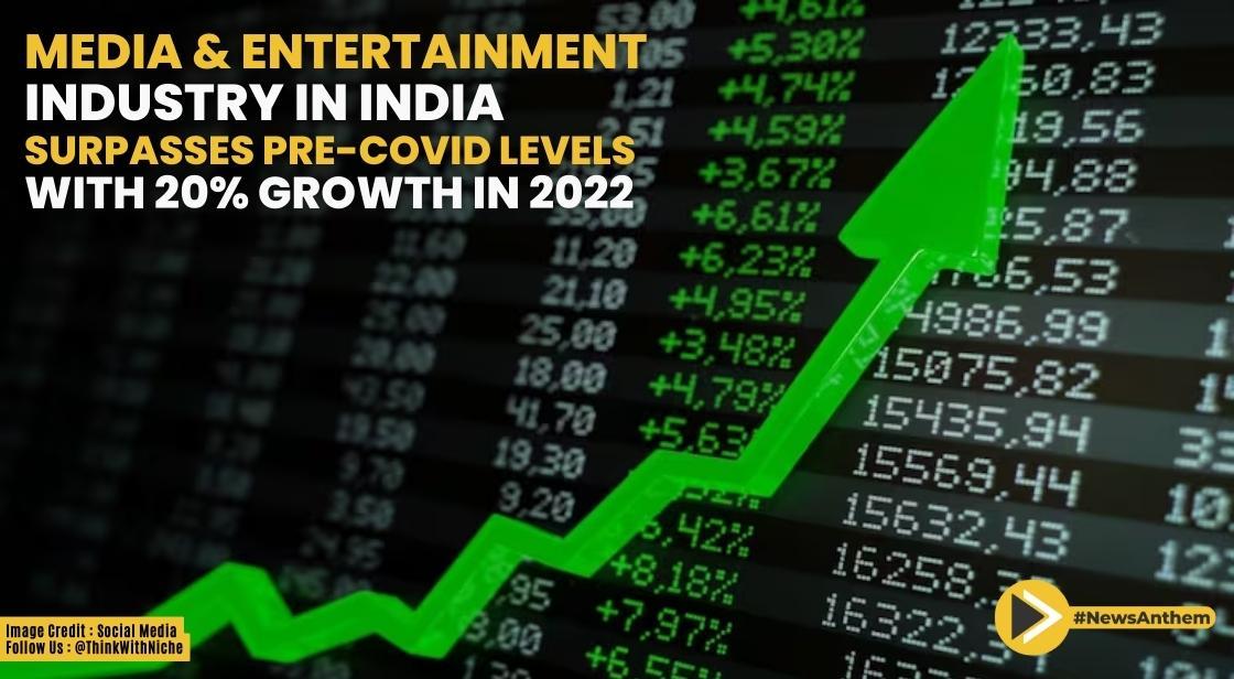Media and Entertainment Industry in India Surpasses Pre-Covid Levels with 20% Growth in 2022
