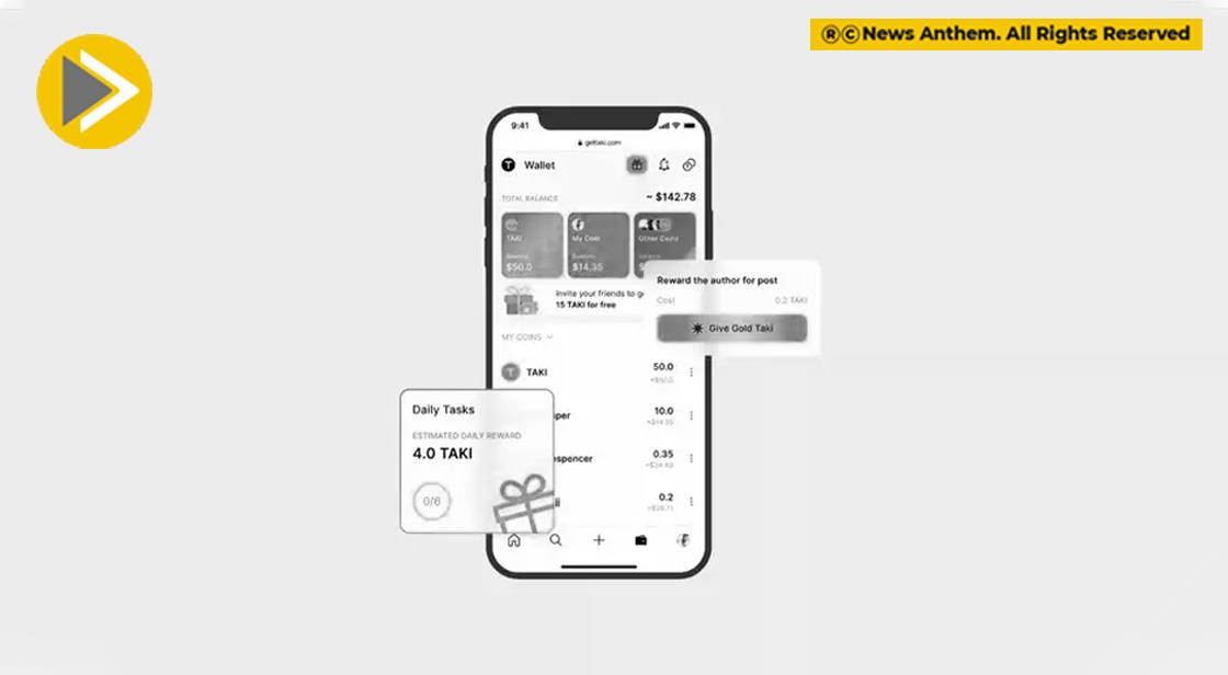 Taki to Rewards Users with Crypto Tokens to Engage on Social Network