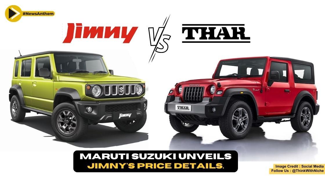 Maruti Suzuki Unveils Jimny's Price Details: Can the New Offering Drive Stock Growth against Mahindra Thar
