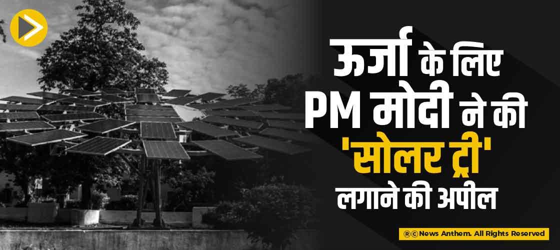 ऊर्जा के लिए PM मोदी ने की 'सोलर ट्री' लगाने की अपील