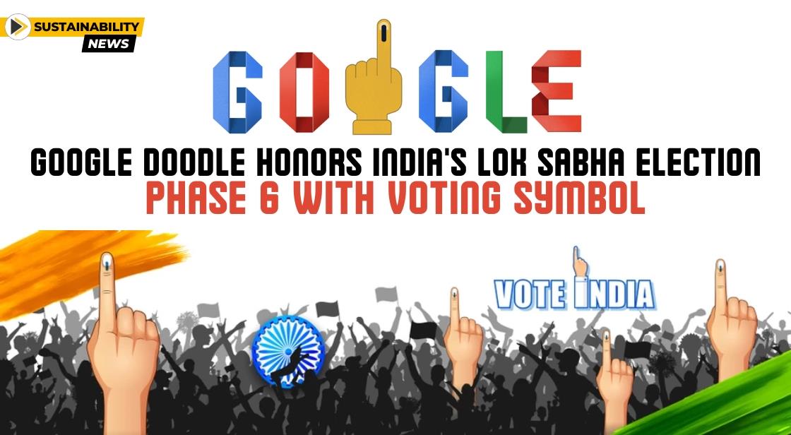 Google Doodle Honors India's Lok Sabha Election Phase 6 with Voting Symbol