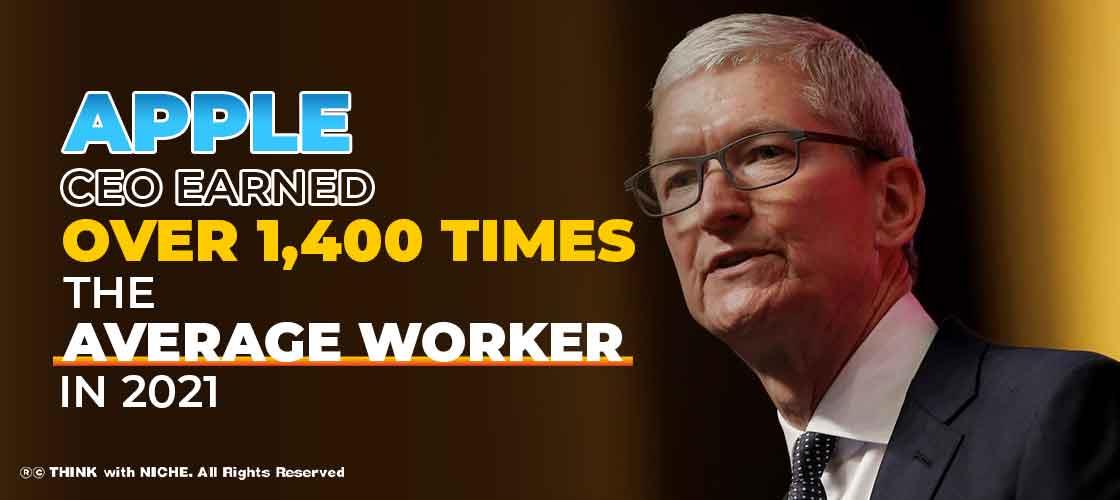 Apple CEO earned over 1,400 times the average worker in 2021