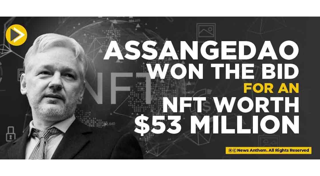 AssangeDAO won the bid for an NFT worth $53 Million