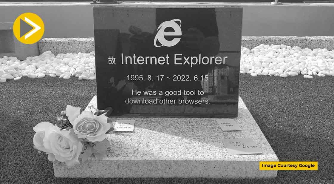 Internet Explorer की बनी कब्र, दुनियाभर में तस्वीर वायरल