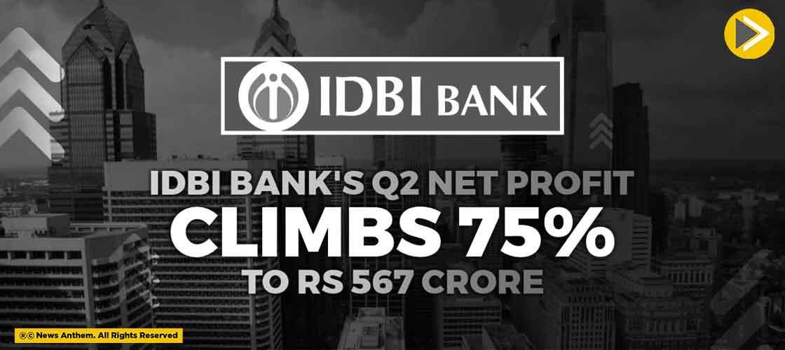 IDBI Bank's Q2 Net Profit Climbs 75% To Rs. 567 Crore