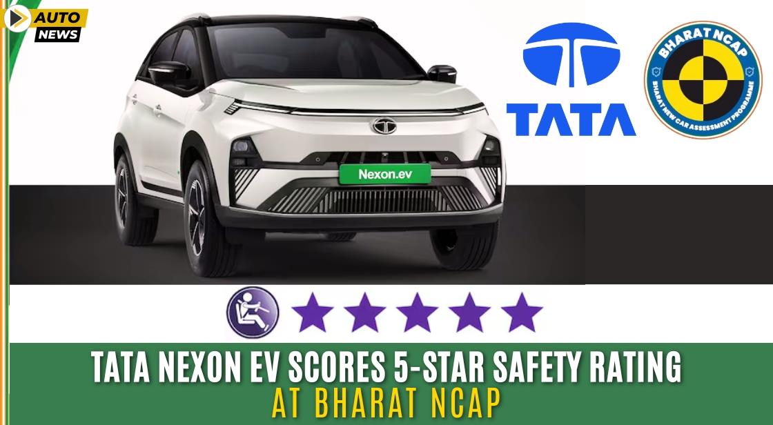 Tata Nexon EV Achieves 5-Star Safety Rating at Bharat NCAP