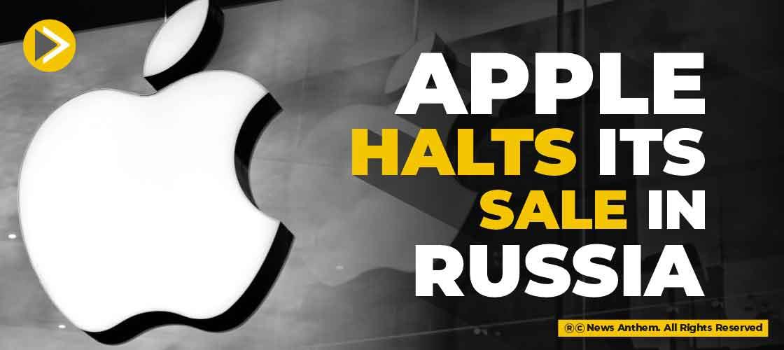 Apple halts its sale in Russia