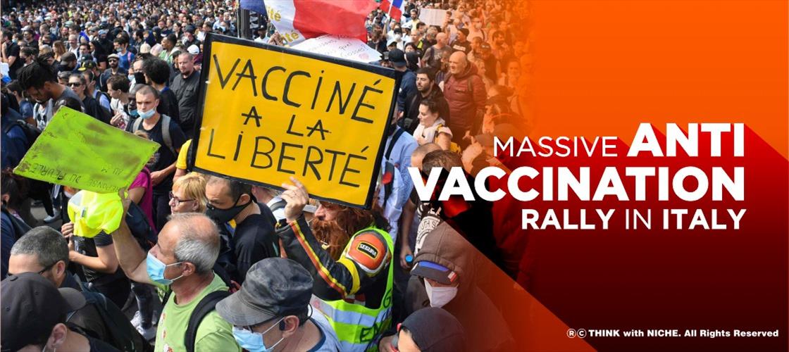 Massive Anti-Vaccination Rally in Italy