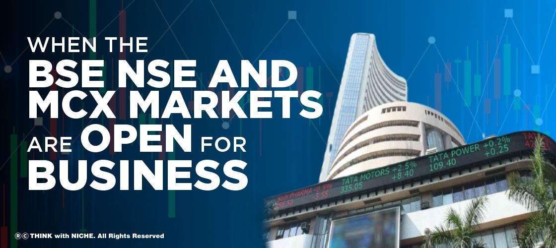 When The BSE, NSE, And MCX Markets Are Open For Business?