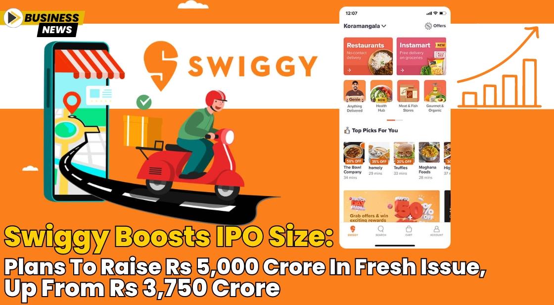 Swiggy Boosts IPO Size: Plans to Raise Rs 5,000 Crore in Fresh Issue, Up from Rs 3,750 Crore
