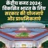 केंद्रीय बजट 2024: विकसित भारत के लिए सरकार की योजनाएँ और प्राथमिकताएं