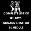 Complete List of IPL 2025 Squads and Match Schedule
